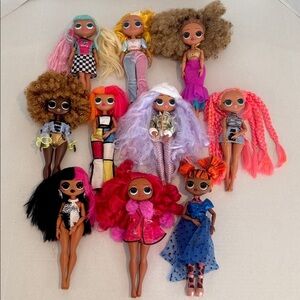 LOL Surprise OMG Teen Fashion Dolls Lot Of Ten Dolls L.O.L MGA Entertainment
